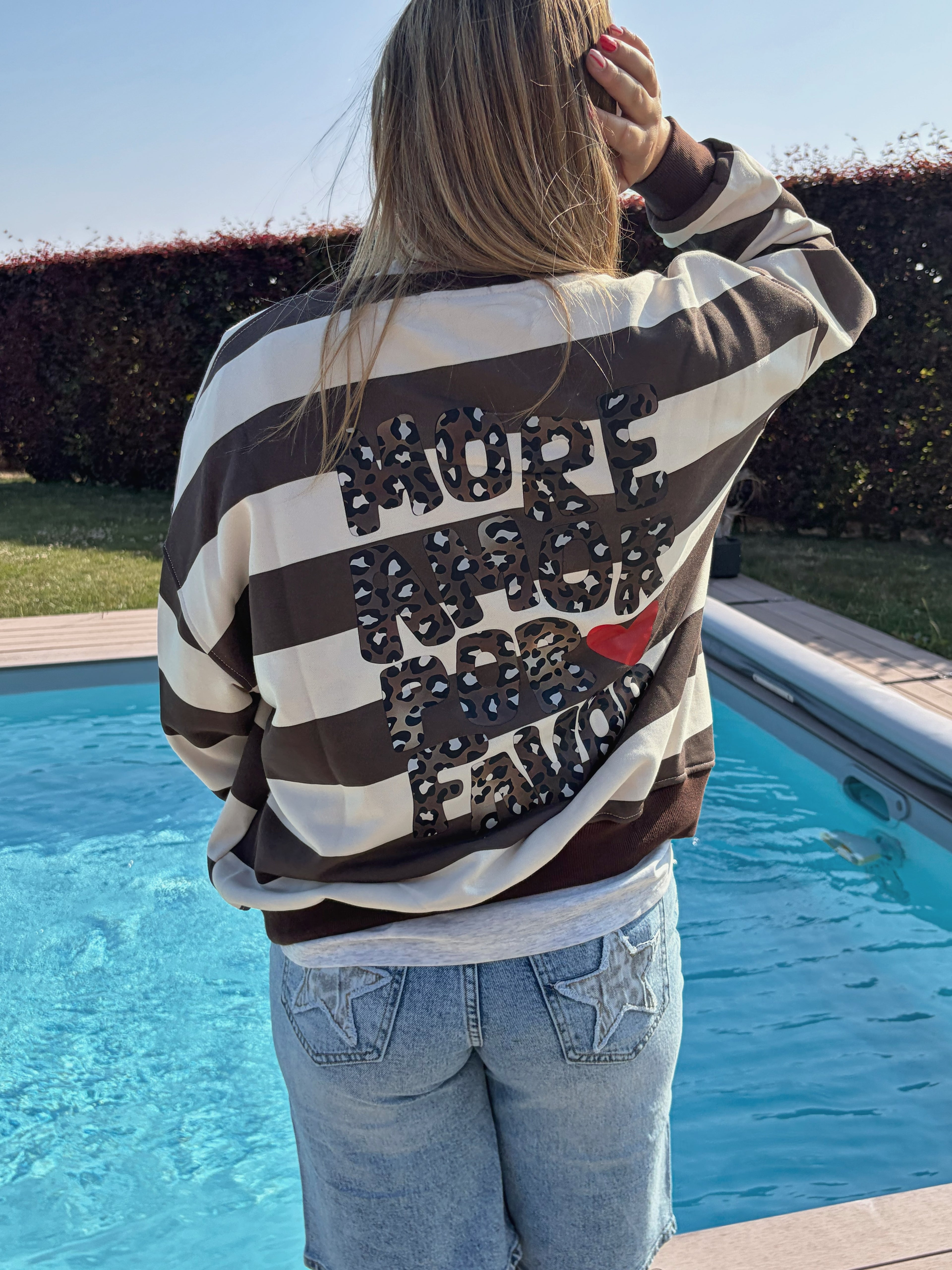 Pull Scarlett - Pull rayé à message