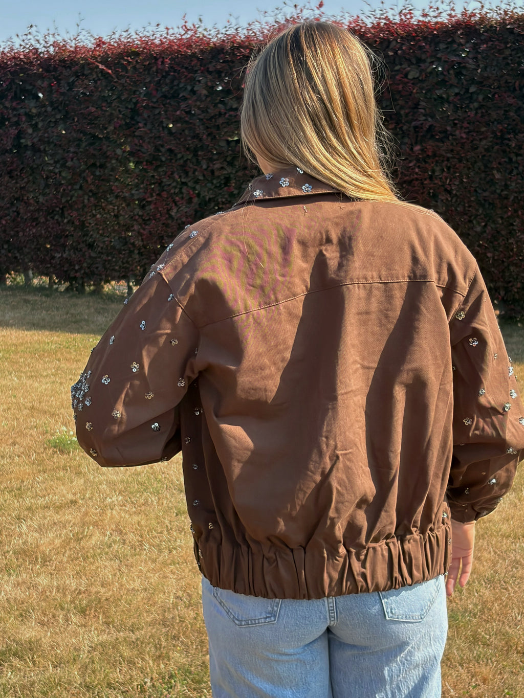 Veste Zoé -Veste bomber à strass
