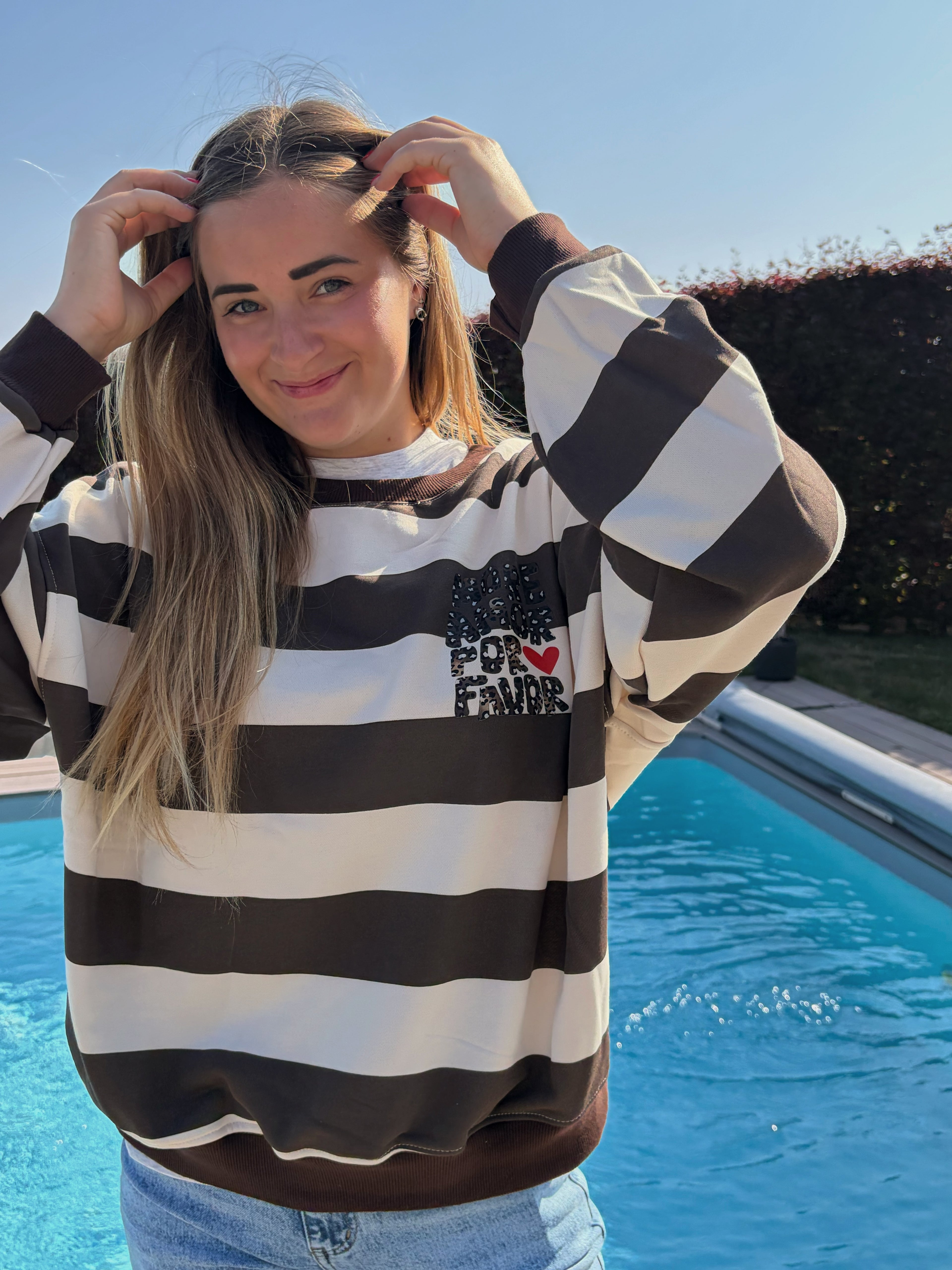 Pull Scarlett - Pull rayé à message